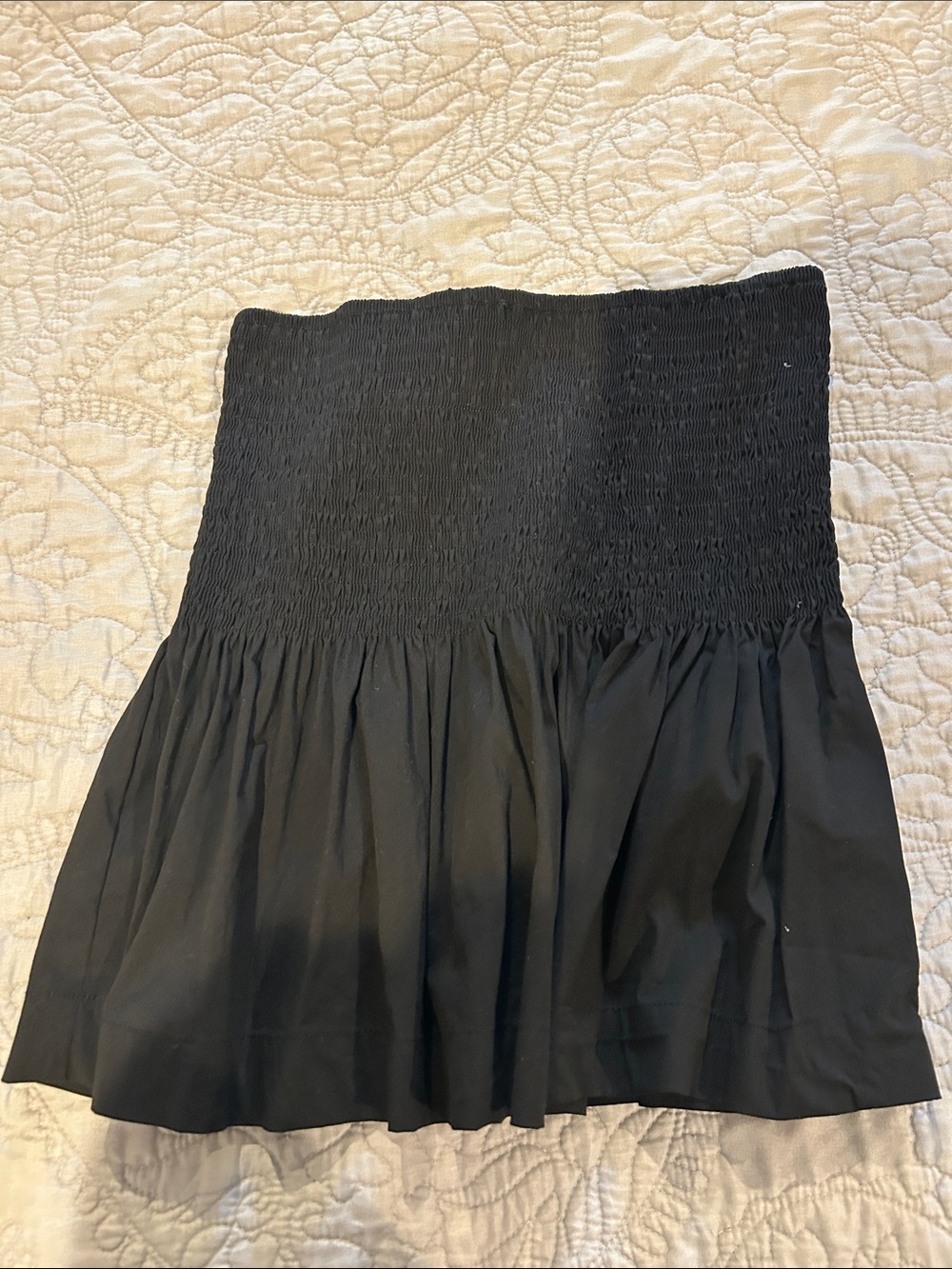 Forever 21 Black Smocked Mini Skirt